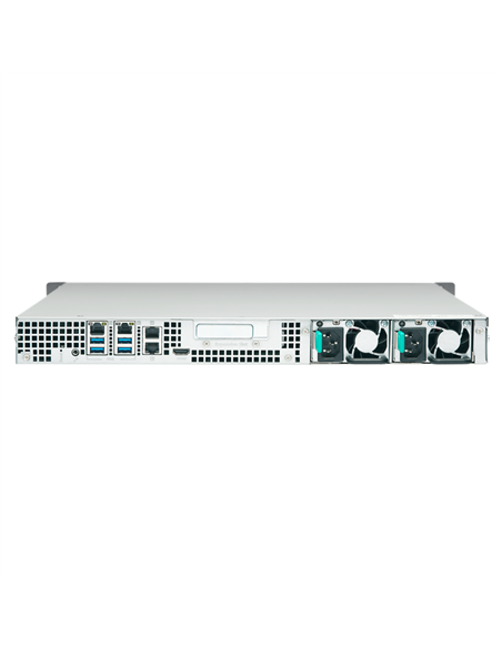 Сетевой накопитель QNAP TS-453BU, 4 отсека 3,5"/2,5", стоечное исполнение, 1 блок питания. Intel Celeron J3455 1,5 ГГц